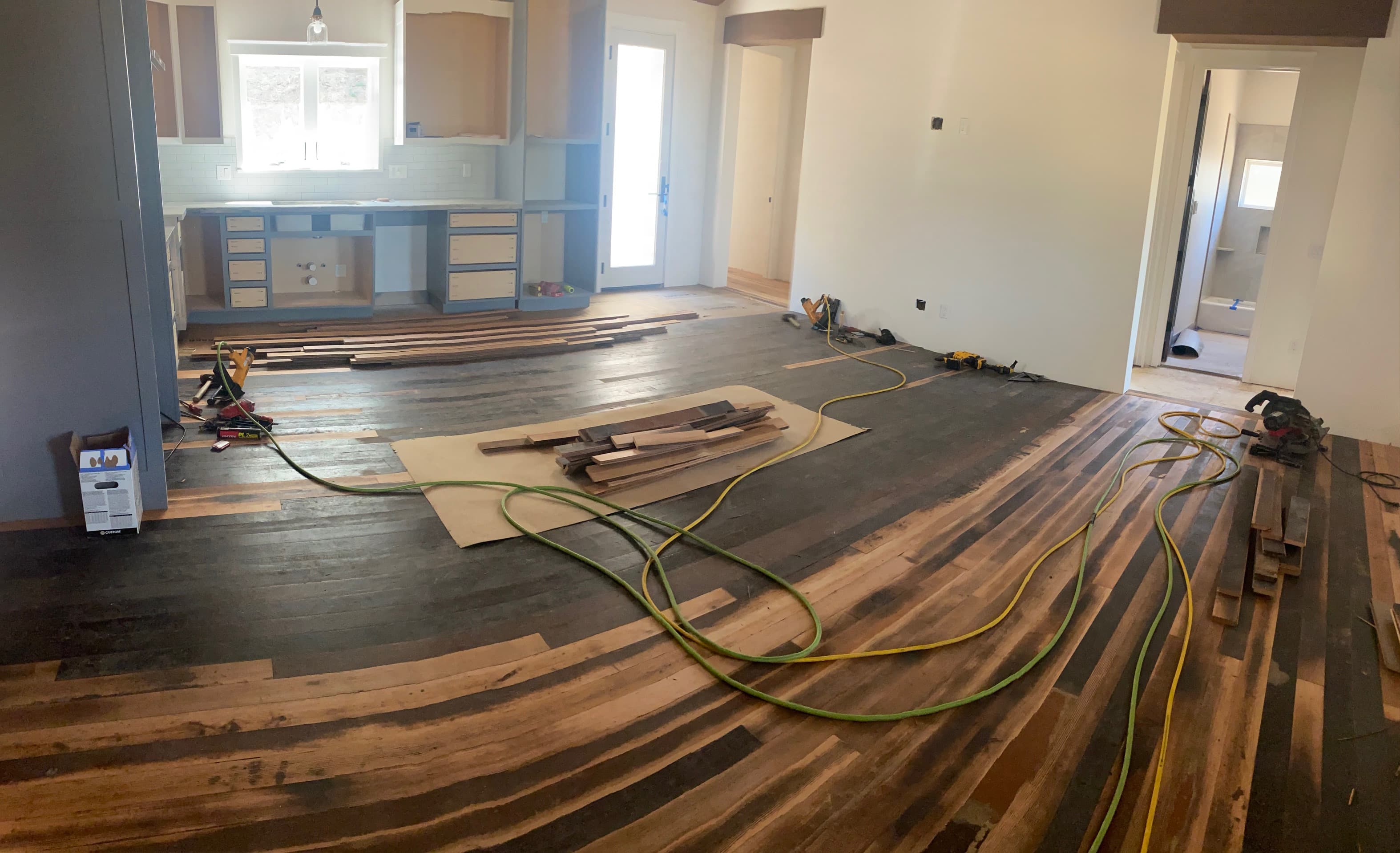 ADU repurposed flooring