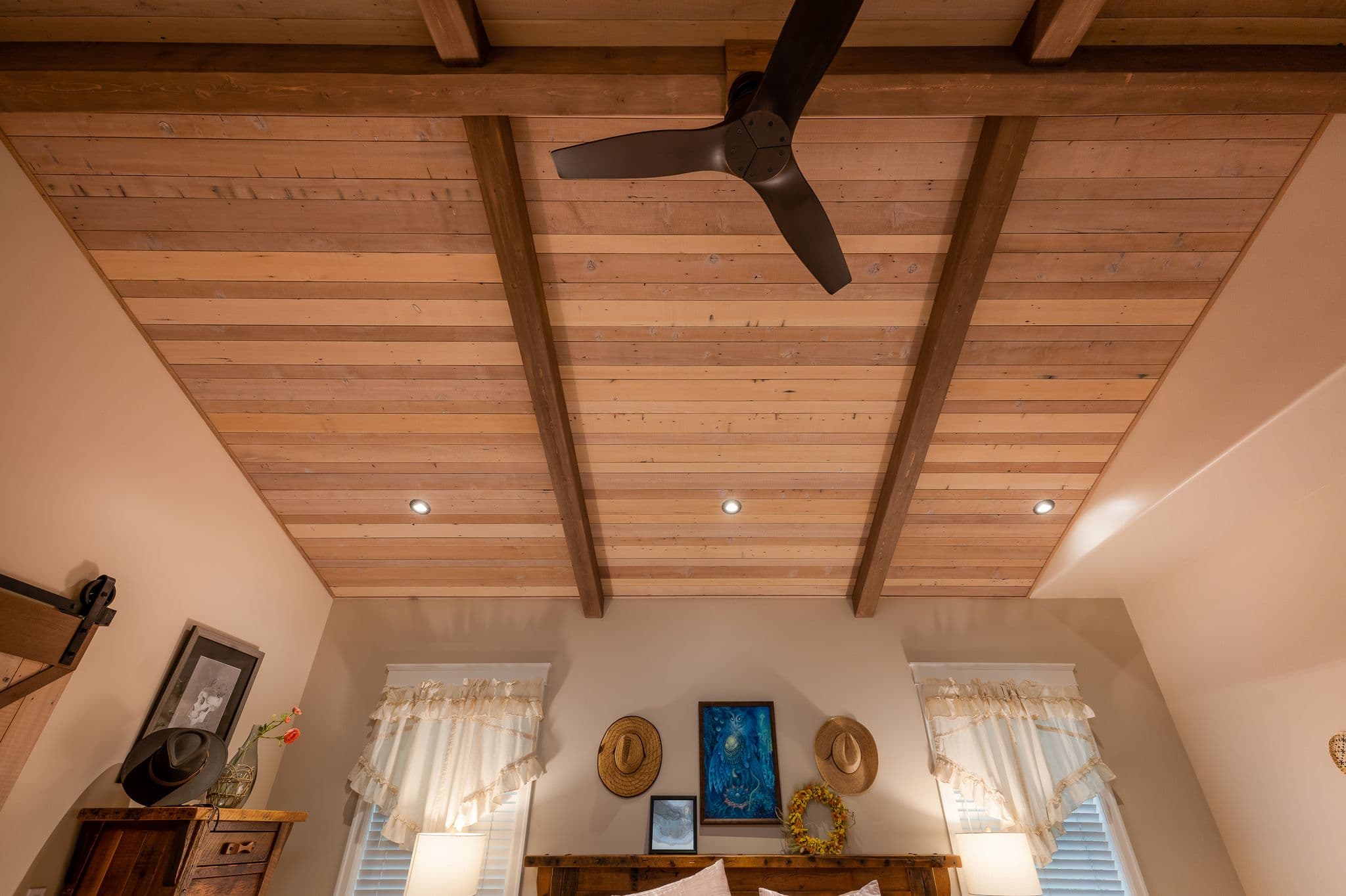 Exposed beam ceiling